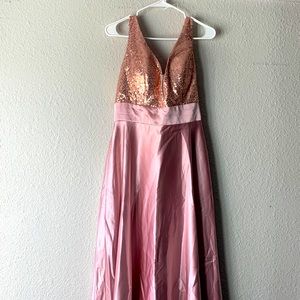 New size 12 rose pink evening dress